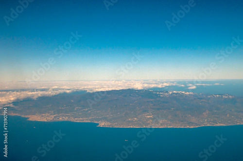 Vista aerea della costa meridionale della Calabria 1870