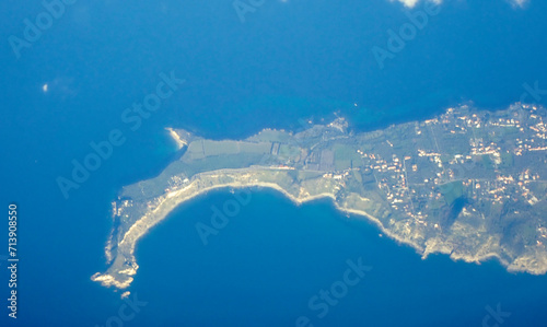 Vista aerea della penisola di Milazzo in Sicilia 1901
