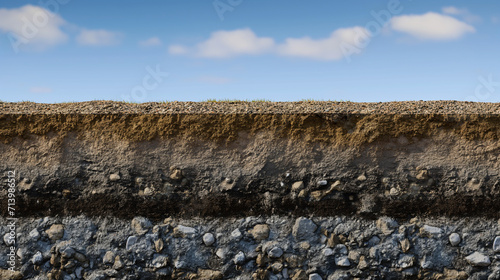Illustration of Soil Layers: Unveiling the Earth's Hidden Tapestry.