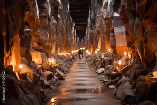 salt mine for tourists. A cave for the extraction of minerals