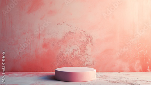 Pastel Pink Product Display with Soft Shadows