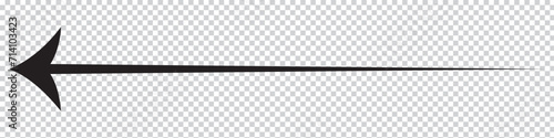 Long arrow vector icon. Black horizontal double arrow. Vector icon.