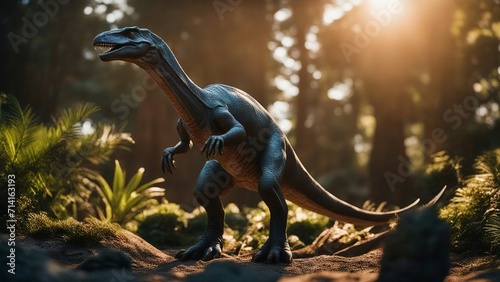  Jurassic park sculpture of dinosaur Sauropoda Diplodocus in live size. 