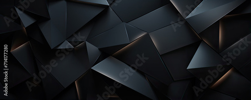 Black geometric abstract with shine lines.