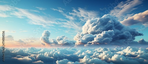 Abundant Clouds Overfill the Sky, Creating a Breathtaking Landscape