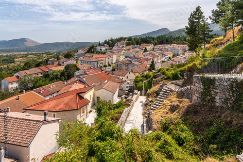 Panoramic view from the village of Pescopennataro, in the Province of Isernia, Molise, Italy.