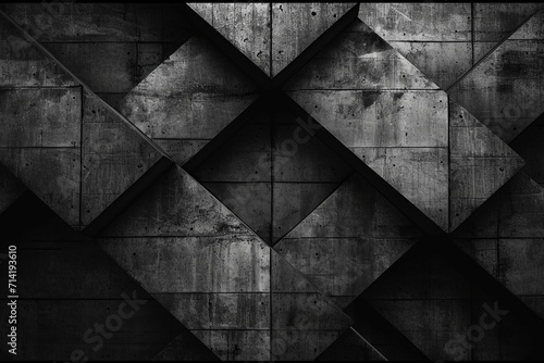 Contemporary Monotone Fusion: Black and Grey Charcoal Abstract Banner, Highlighting Geometric Shapes with a Smooth Shading Gradient Background Wallpaper