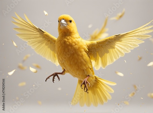 Yellow Canary on Ivory