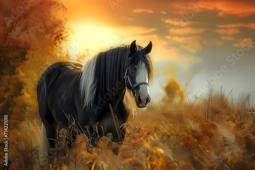Shire horse - England - Shire horses are among the largest horse breeds, known for their immense strength, docile temperament, and distinctive feathering on their lower legs