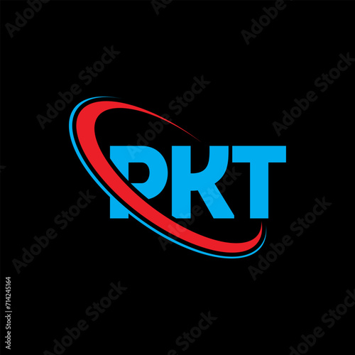 PKT logo. PKT letter. PKT letter logo design. Initials PKT logo linked with circle and uppercase monogram logo. PKT typography for technology, business and real estate brand.