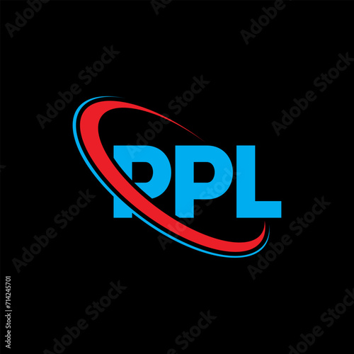 PPL logo. PPL letter. PPL letter logo design. Initials PPL logo linked with circle and uppercase monogram logo. PPL typography for technology, business and real estate brand.