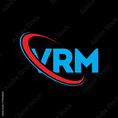 VRM logo. VRM letter. VRM letter logo design. Initials VRM logo linked with circle and uppercase monogram logo. VRM typography for technology, business and real estate brand.