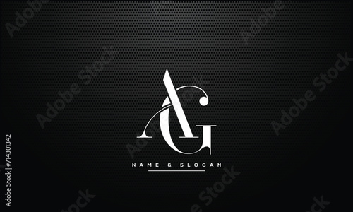 AG or GA Alphabet letters icon logo monogram