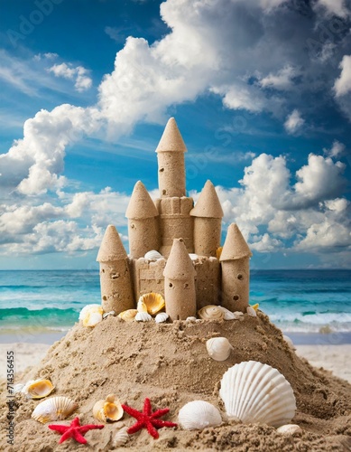 sandcastle on the beach