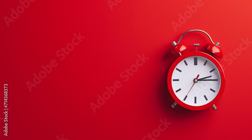 A red and white social post with a clock that is ticking to kickstart your business for female entrepreneurs