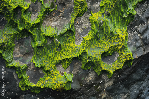 Natural patterns of Algae on a rock