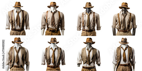 set collection archaeological clothes Artificial Intelligence Generative