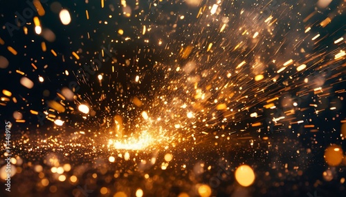closeup of sparks flying through the air