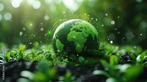 Environmental technology concept. Sustainable development goals. Saving the environment sustainable. Environment World Earth Day.
