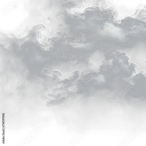 Abstract black puffs of smoke swirl overlay on transparent background pollution. Royalty high-quality free stock image of abstract smoke overlays on white backgrounds. Black smoke swirls fragments