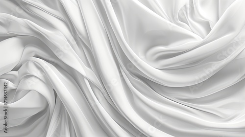abstract flow of white curtain pattern smooth details. Satin off white curtain type. Background.