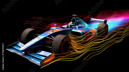 An racing car aerodynamics simulation.