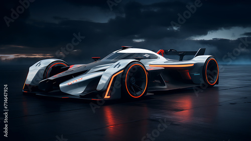 A design concept for an electric racing car.