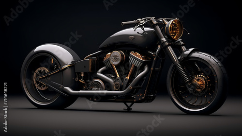 A design concept for a custom bobber motorcycle.