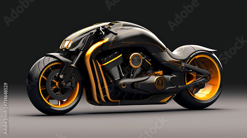 A design concept for a drag racing motorcycle.