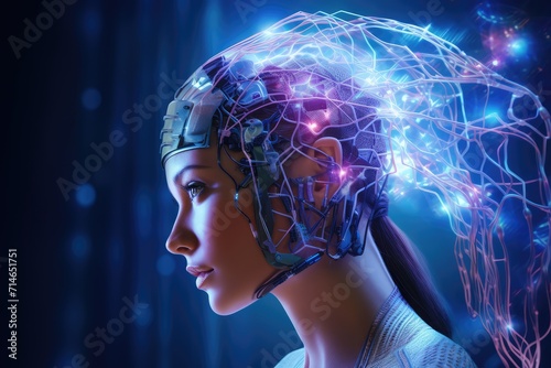 Cyborg brain chip nerve cells Neurobiology, neurochemistry, neurophysiology, Neurons neurotransmission and neuroplasticity. Neural processes, Neuromodulation, drives cognitive functions in mind axon