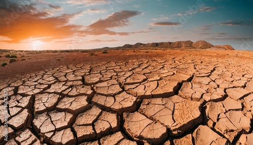 cracked land on hot sunny weather el nino