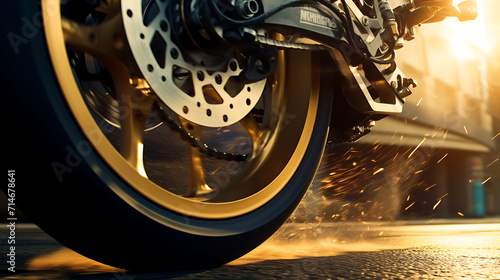The braking capabilities of a high-performance bike.