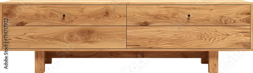 Wooden cabinet isolated on transparent background. PNG