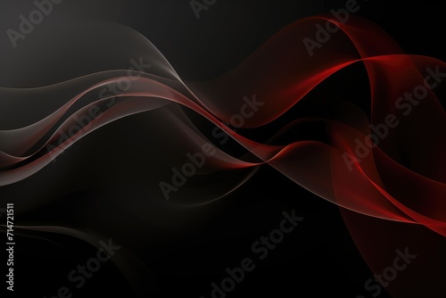 Dark abstract background with red sound waves, flowing waves. Abstract background for your design. abstract background March 3: World Hearing Day