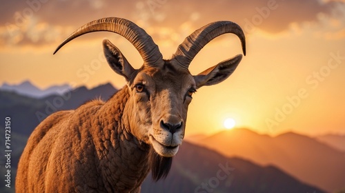 Ibex at sunset 