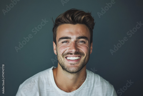 A man with a beard is smiling for the camera