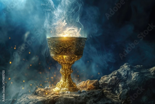 The Holy Grail: Mystical Chalice of Legend in Computer-Generated Illustration