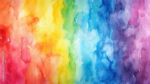 Beautiful Abstract rainbow watercolor painting background. LGBTQ and pride month concept. Cool wallpaper.