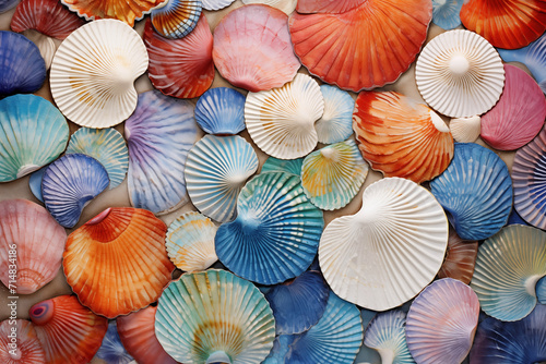 Abstract art inspired by the patterns of seashell textures creating