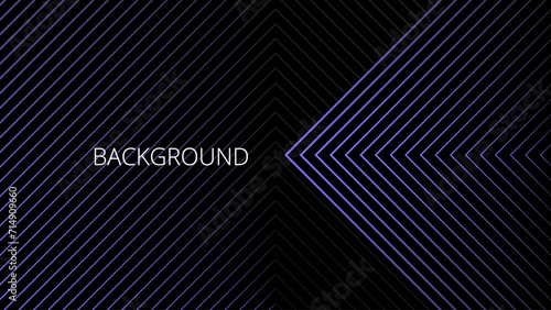 Black abstract background with purple triangular pattern, modern geometric texture, diagonal rays and angles