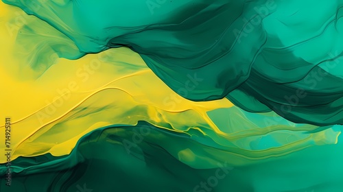 A fusion of emerald green and goldenrod yellow creates a visually stunning and clear solid different bright color abstract background