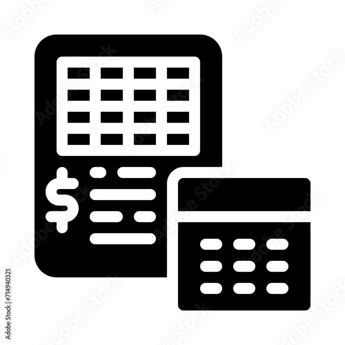 bookkeeping glyph icon