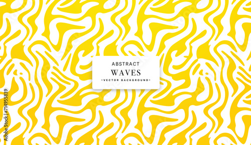 Abstract wavy pattern background in yellow and white