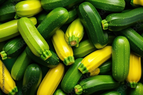 Green and yellow zucchini background
