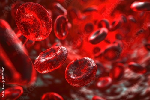 Round flattish red blood cells with indented center