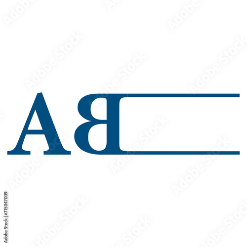 Letter ab text design