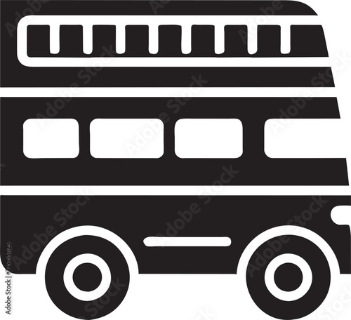 double-decker bus icon for public transportation, icon