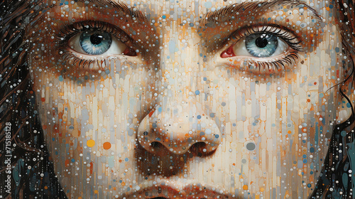 a pixel pointillism masterpiece where each dot contributes to an evolving narrative