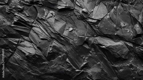 a detailed close-up of a layered slate rock formation, exhibiting natural linear patterns and a textured surface that speaks to the stone's geologic history