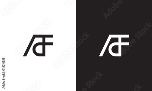 AF logo, monogram unique logo, black and white logo, premium elegant logo, letter AF Vector 